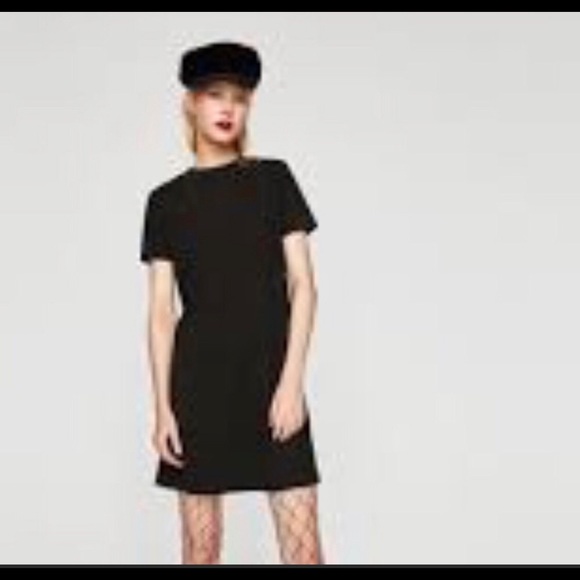 zara black mini dress